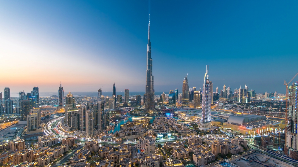 Dubai silüeti, gece